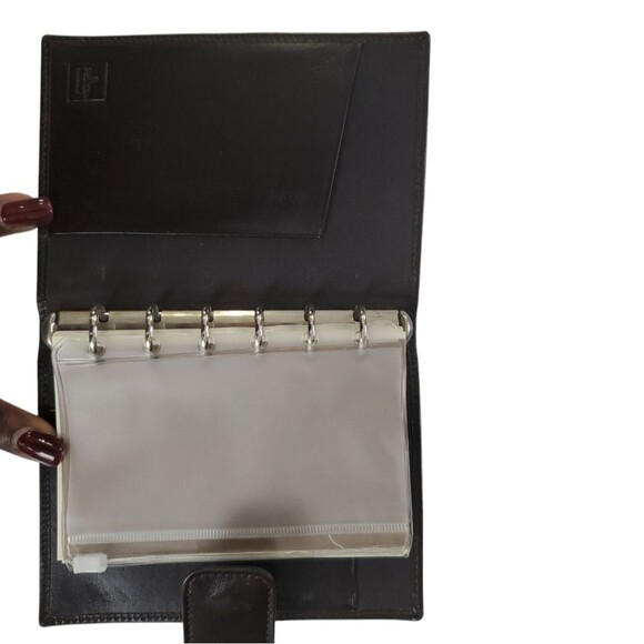 Fendi Zucca Agenda Wallet Planner Brown‎ Black Jacquard Leather Vtg - Picture 6 of 8